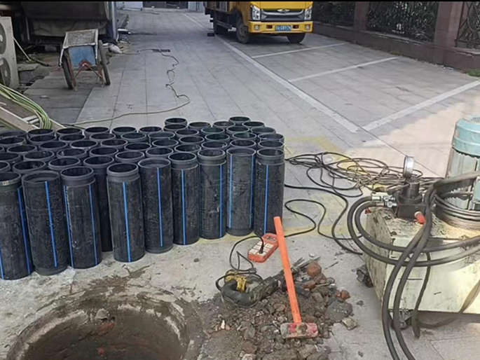 曲周PE置换管厂家 DN315置换管 非开挖管短管置换